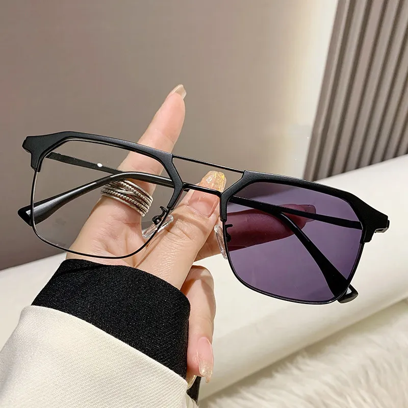 VINEY TR/Memory Plastic Metal Irregular Shape Sunglasses Women's-1