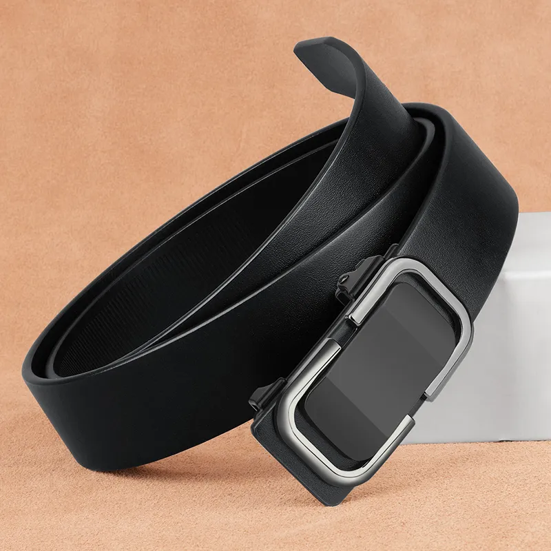 VINEY Cow Split Leather Belts Men's Width 3.5-35