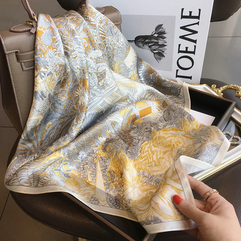 VINEY Silk Scarves Women's-1