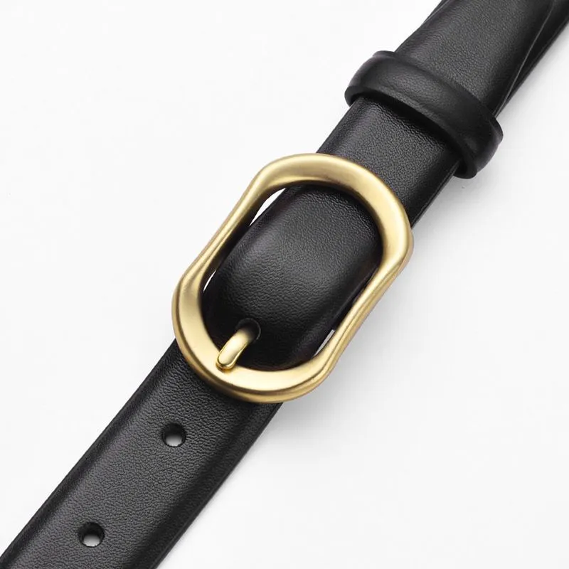 VINEY Cow Split Leather Cow Split Leather Belts Women's 2.3CM-4