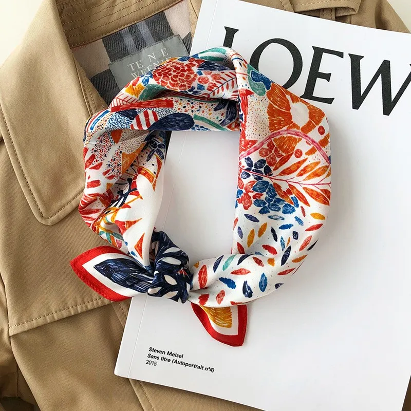VINEY Silk Scarves Women's-18