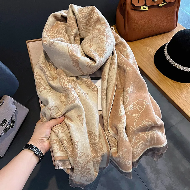 VINEY Faux Cashmere Knit Scarves Women's-1