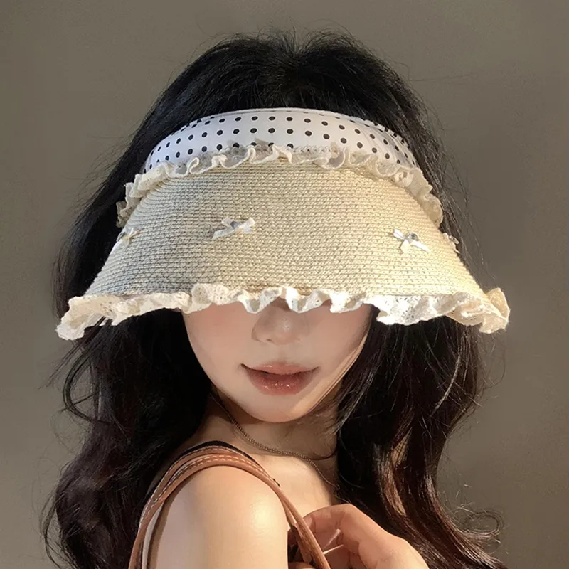 VINEY Straw Woven Sun Protection Hats Women's-5