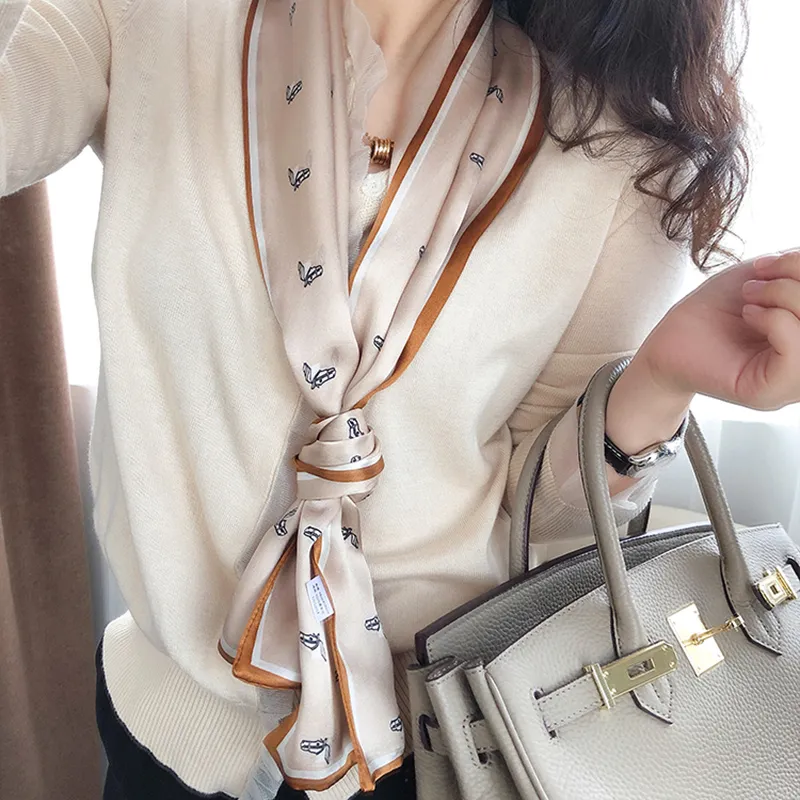 VINEY Silk Scarves Women's-1