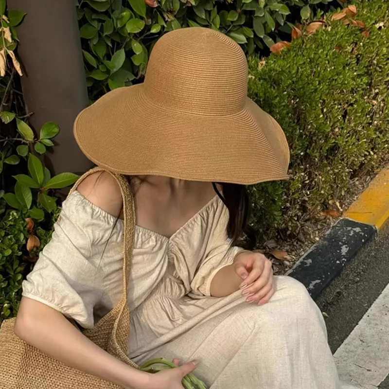 VINEY Straw Woven Sun Protection Hats Women's-5
