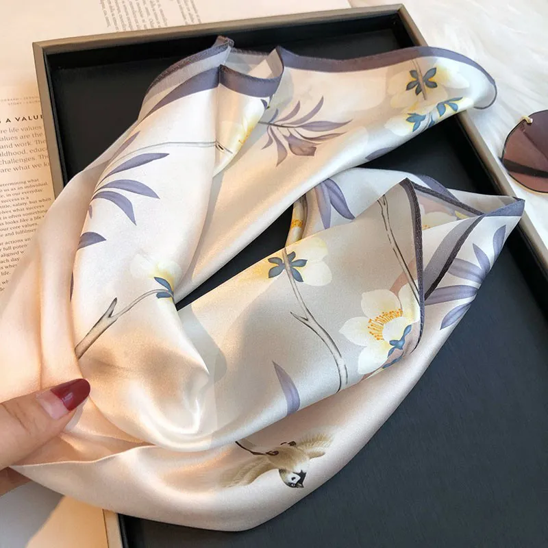 VINEY Silk Scarves Women's-3