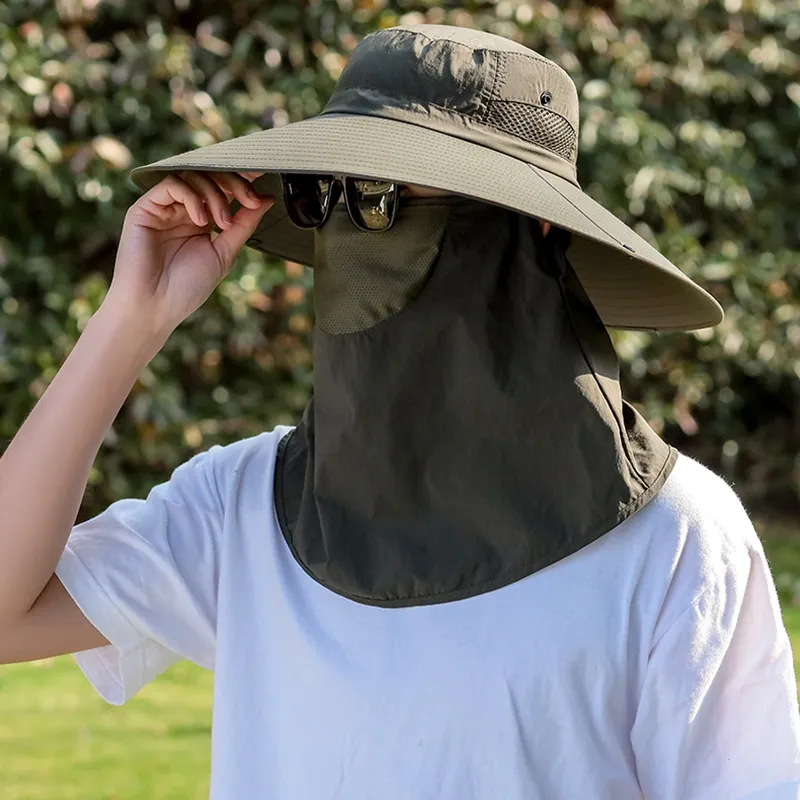 VINEY Polyester Sun Protection Hats Men's-5