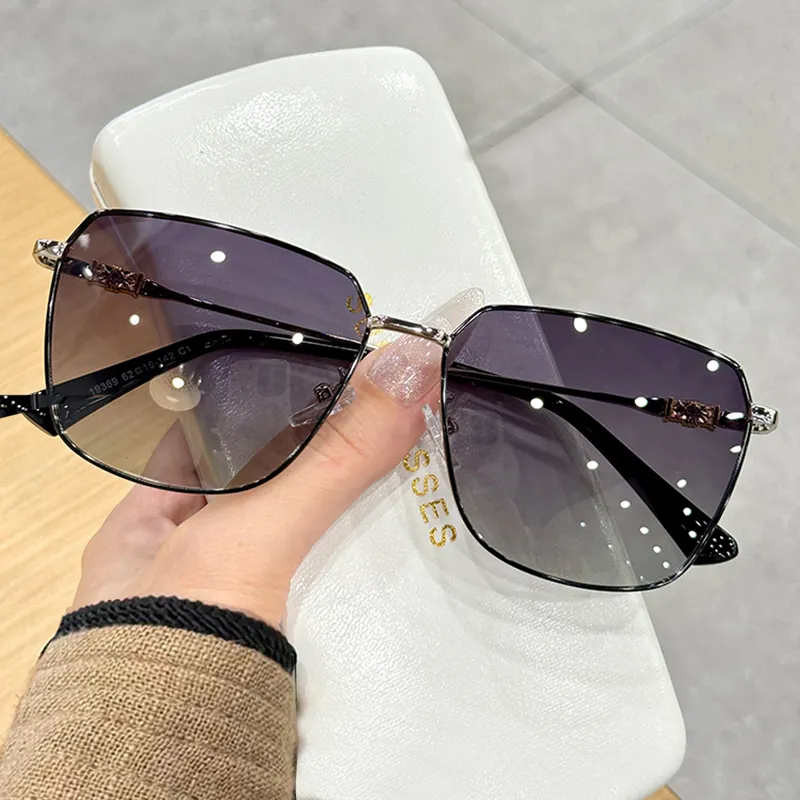 VINEY Metal Irregular Shape Sunglasses Women's-5