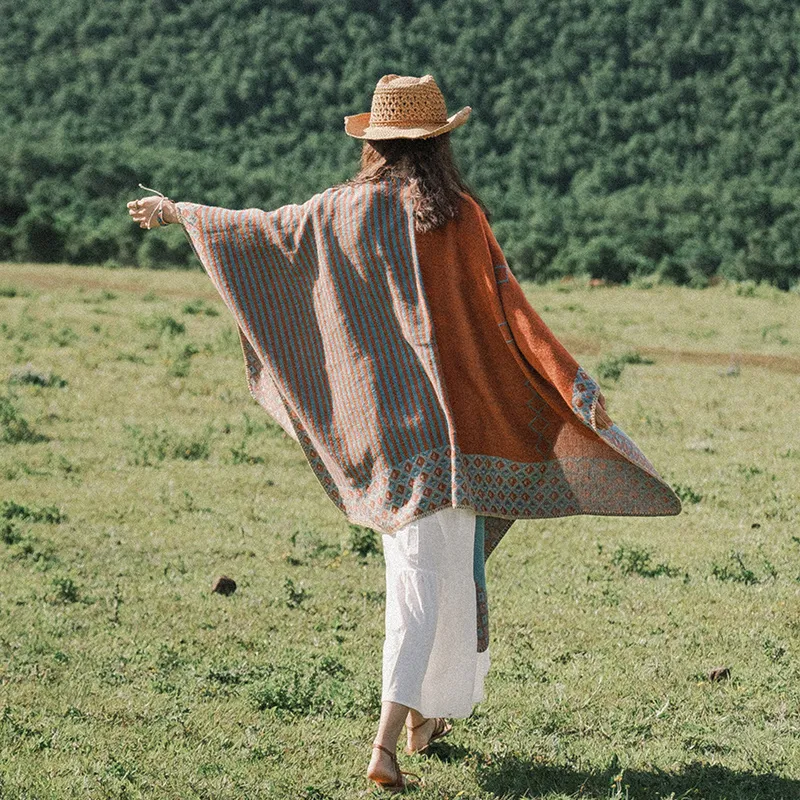 VINEY Shawls Women's Orange-2