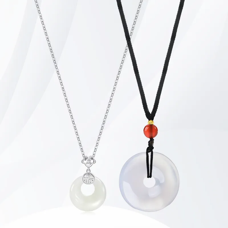 GUDS GAVE Chalcedony Jade Necklaces Unisex-26