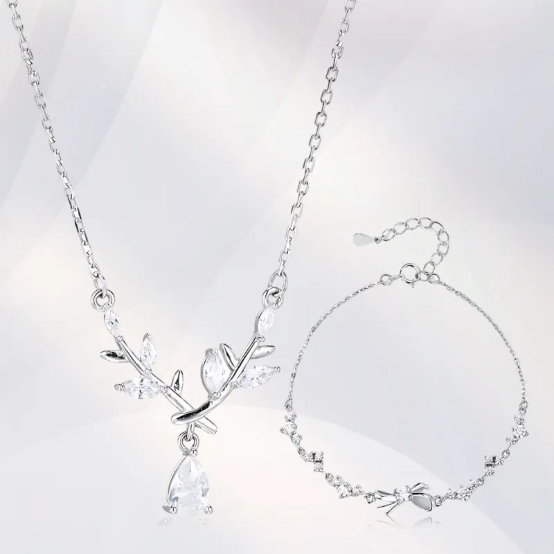 GUDS GAVE Zircon Necklaces Women's Birthday Love Confession Commemoration Gift Box Set-1