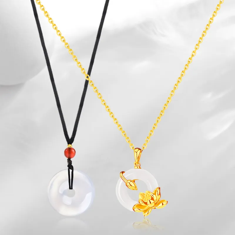 GUDS GAVE Chalcedony Necklaces Unisex-1