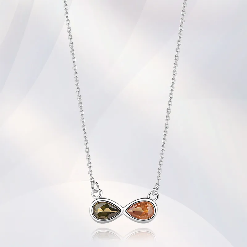 GUDS GAVE S925 Silver With Zircon Necklaces Women's-2