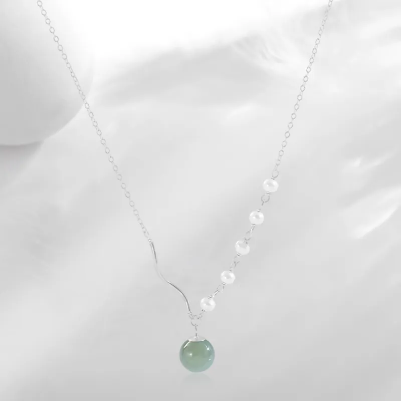 GUDS GAVE Colored Glaze Jade Necklaces Women's-2