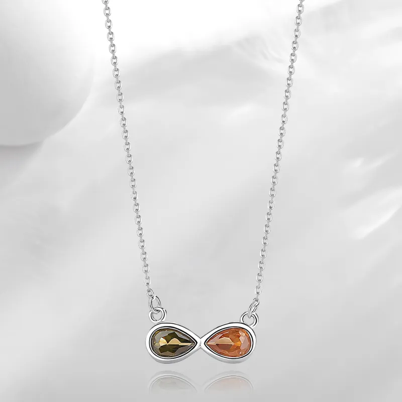 GUDS GAVE S925 Silver With Zircon Necklaces Women's-1