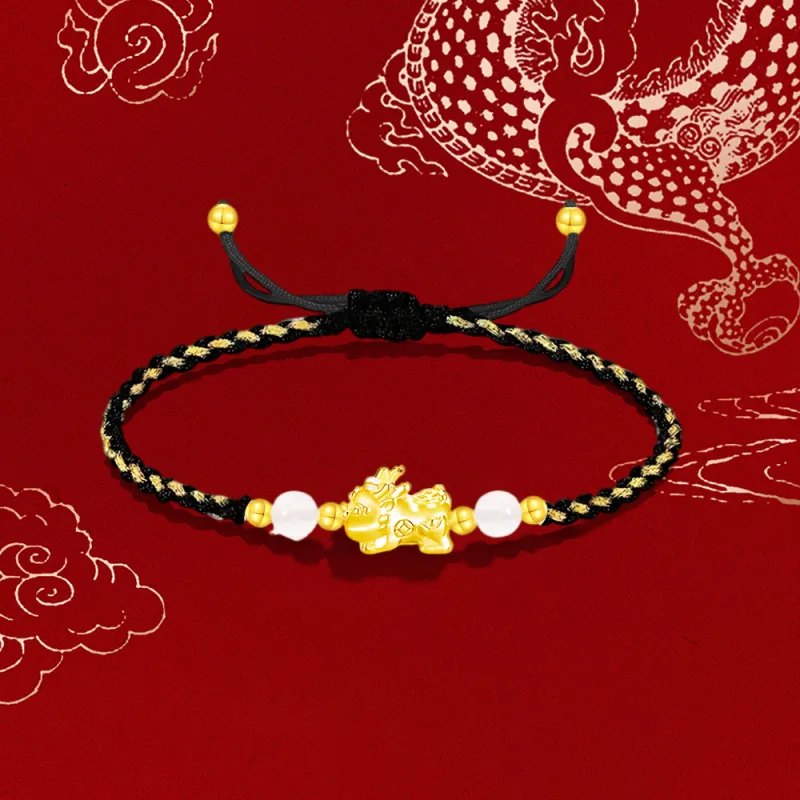 GUDS GAVE S999 Fine Silver Woven Rope Bracelets Women's-2