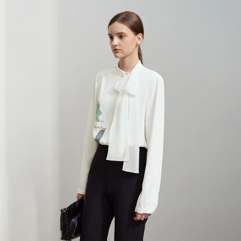 AMII Chiffon Shirt Women's Ecru-3