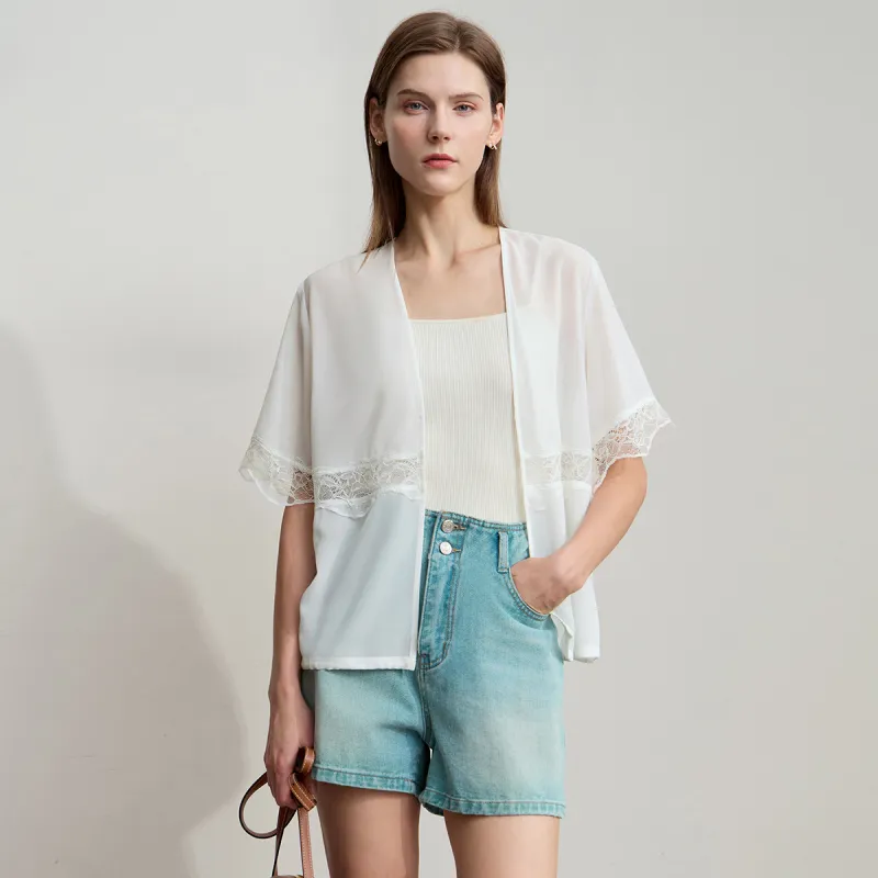 AMII Chiffon Shirts Women's Ecru-3
