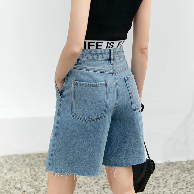 AMII Denim Shorts Women's Denim Blue-3
