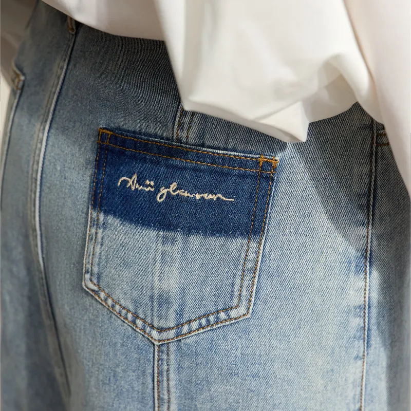 AMII Denim Long Skirts Women's-5