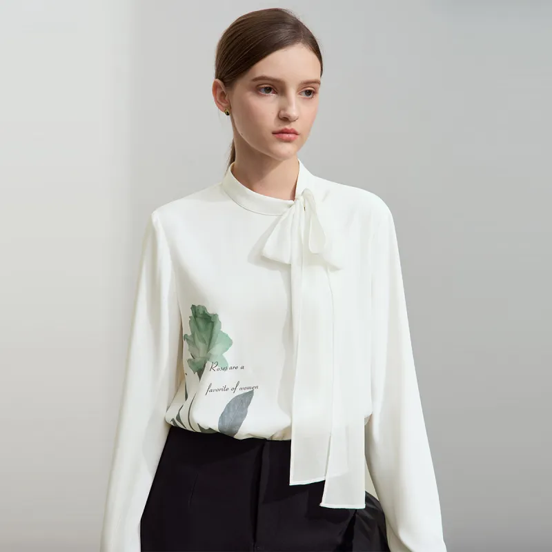 AMII Chiffon Shirt Women's Ecru-5