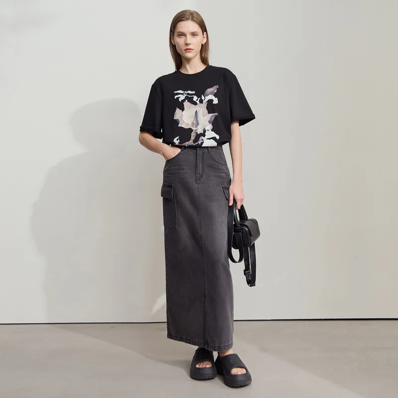 AMII Drop Shoulder Sleeve T Shirt Women's-13