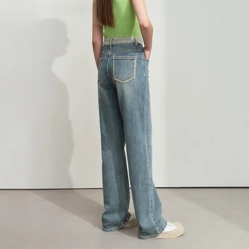 AMII Jeans Women's Vintage Blue Green-3