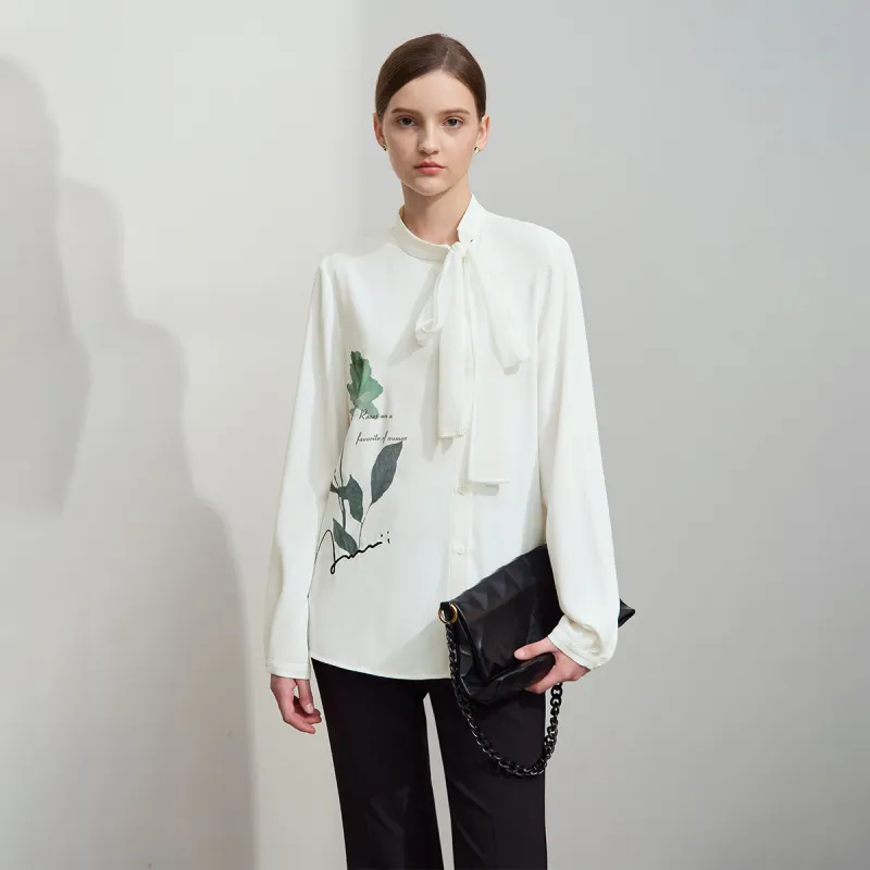 AMII Chiffon Shirt Women's Ecru-6
