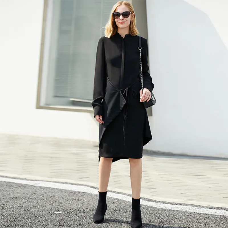 AMII Long Sleeved Dresses Women's Black-3