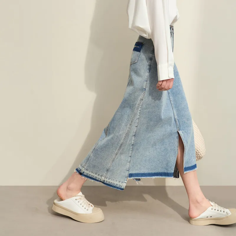 AMII Denim Long Skirts Women's-2