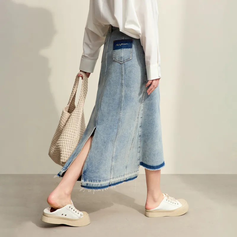 AMII Denim Long Skirts Women's-6