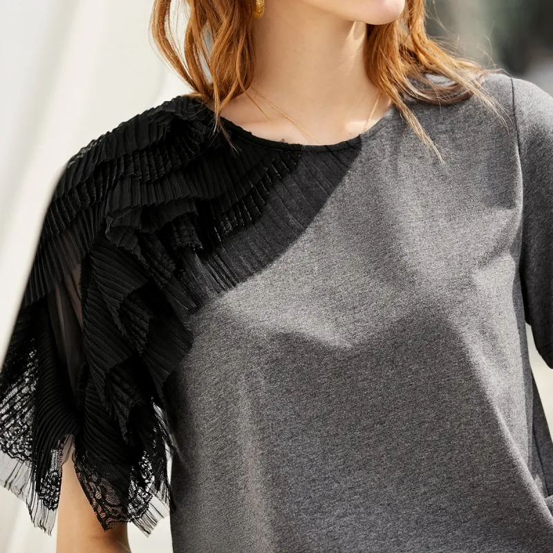 AMII T Shirt Women's Dark Heather Gray-6