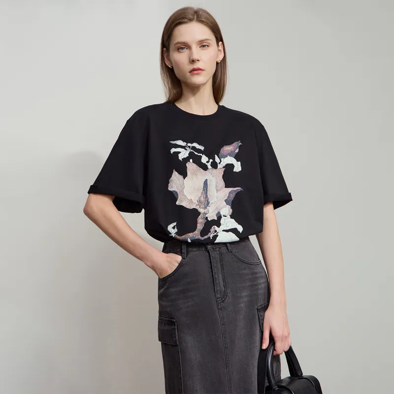 AMII Drop Shoulder Sleeve T Shirt Women's-11