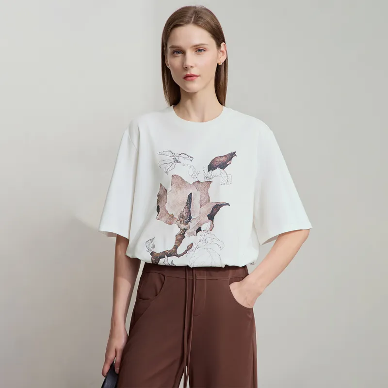AMII Drop Shoulder Sleeve T Shirt Women's-16