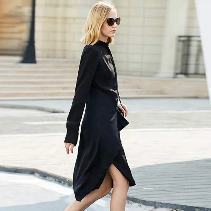 AMII Long Sleeved Dresses Women's Black-2