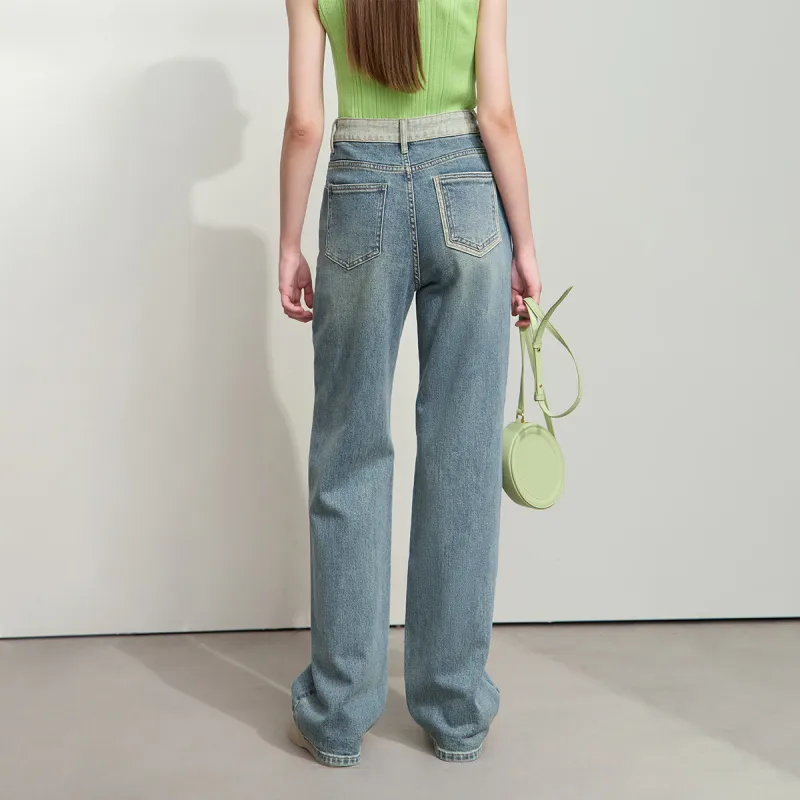 AMII Jeans Women's Vintage Blue Green-6