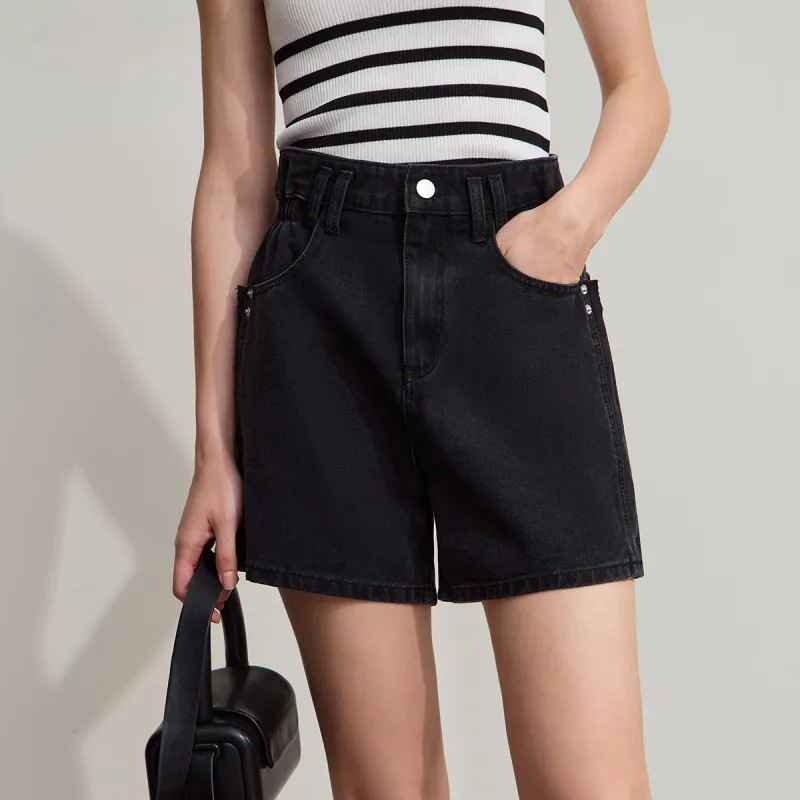 AMII Denim Shorts Women's Denim Black-2