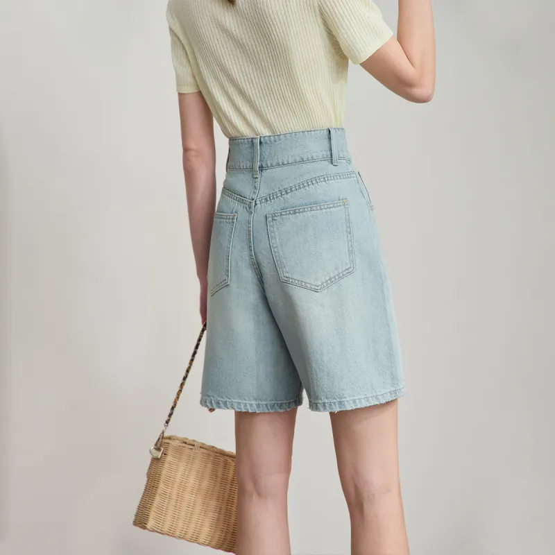 AMII Denim Shorts Women's Light Blue-6