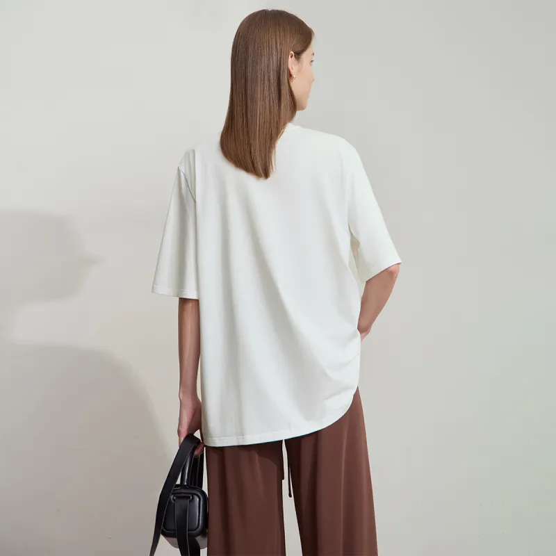 AMII Drop Shoulder Sleeve T Shirt Women's-19