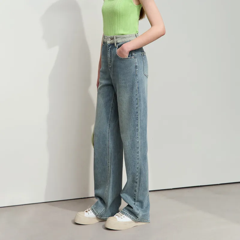 AMII Jeans Women's Vintage Blue Green-4