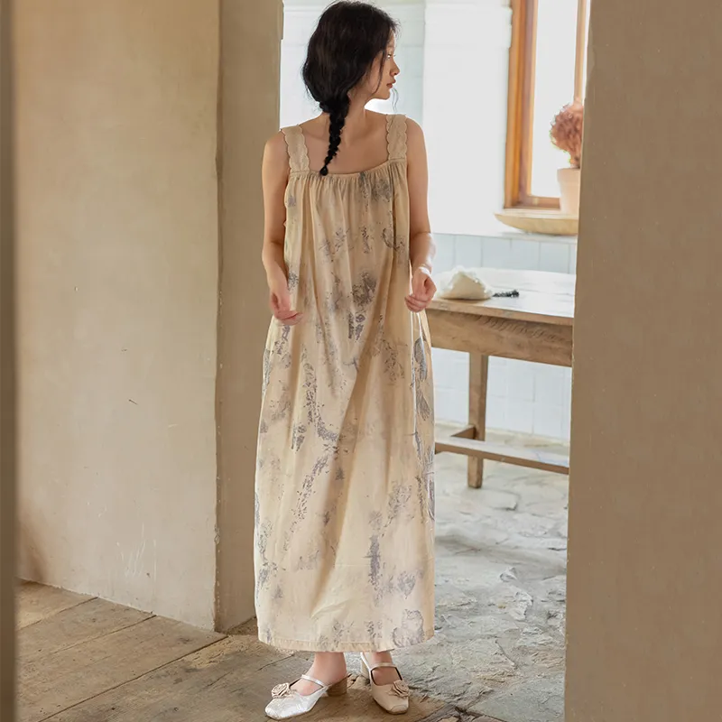 ZumashL Nightgown Women's Cloud Mist Thousand Layers-2
