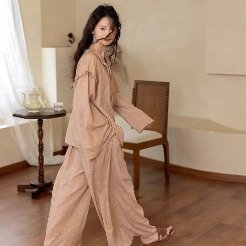 ZumashL Pajama Set Women's First Peach Cocoa-4