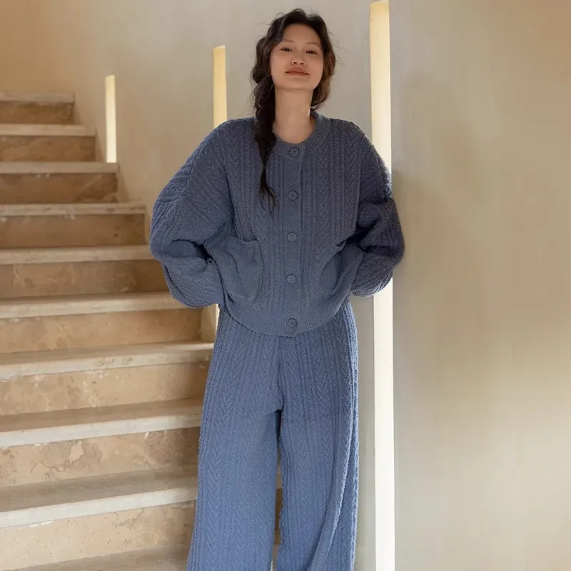 ZumashL Luxury Designer Series Pajama Set Women's Mist Waves-5