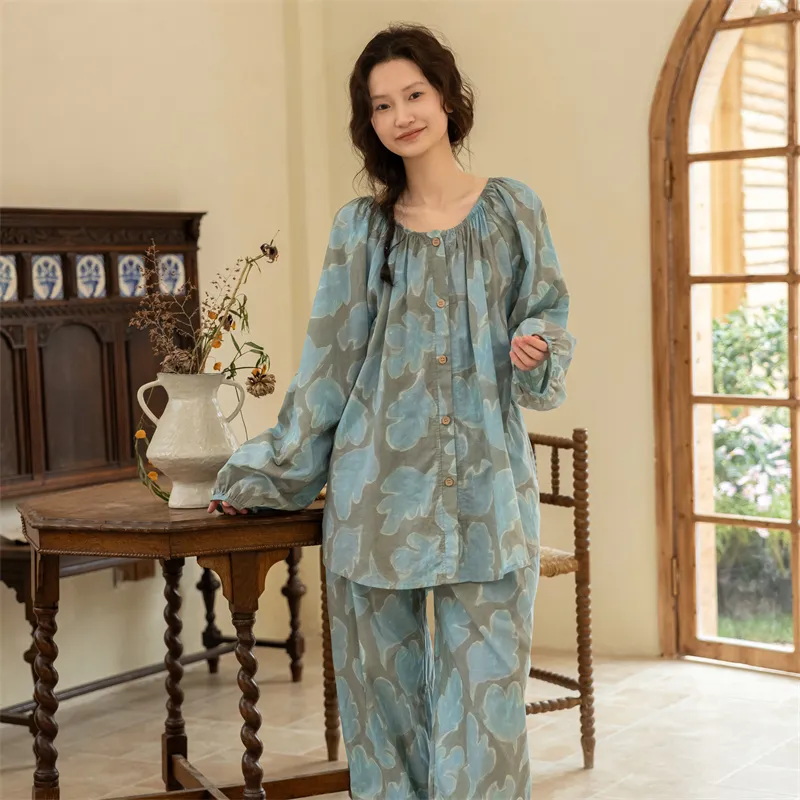ZumashL Pajama Set Women's Children's Art Collection-2