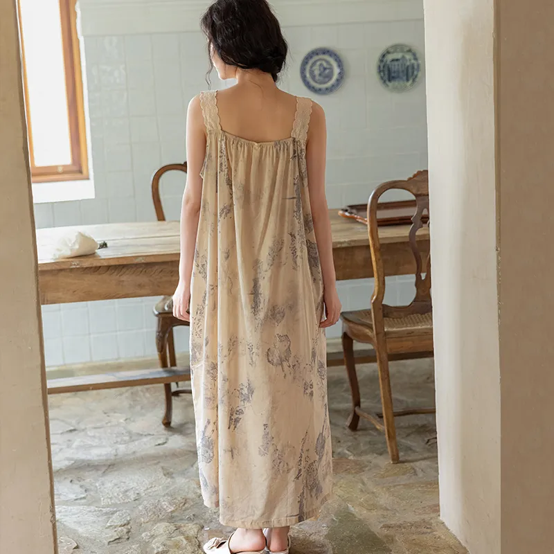 ZumashL Nightgown Women's Cloud Mist Thousand Layers-3