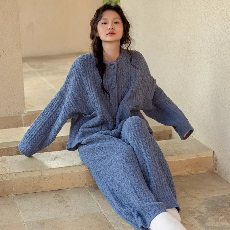 ZumashL Luxury Designer Series Pajama Set Women's Mist Waves-4