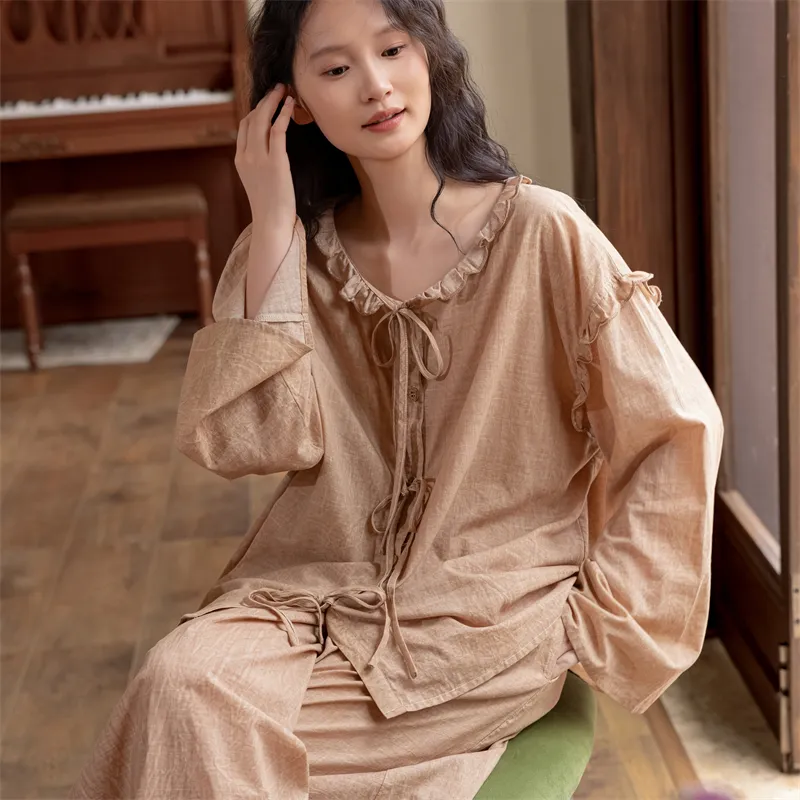 ZumashL Pajama Set Women's First Peach Cocoa-2