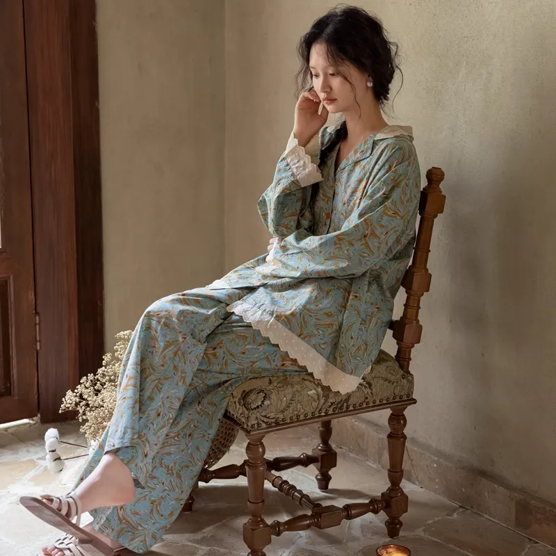 ZumashL Pajama Set Women's Dark Pine Sand Green-5