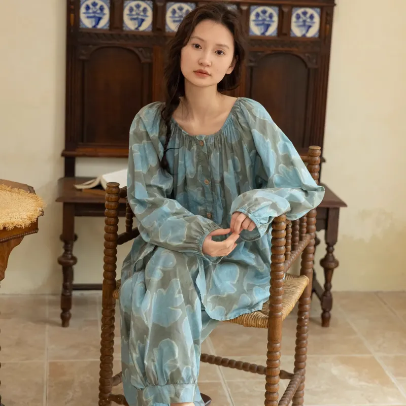 ZumashL Pajama Set Women's Children's Art Collection-5