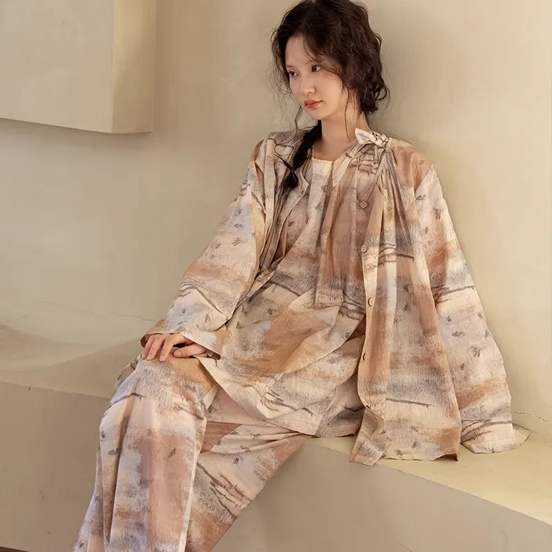 ZumashL Pajama Set Women's Hickory Wood-5